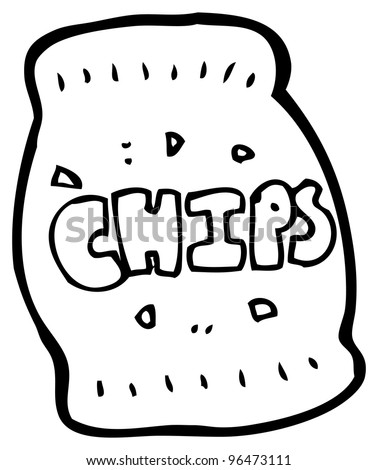 Cartoon Packet Of Chips Stock Photo 96473111 : Shutterstock