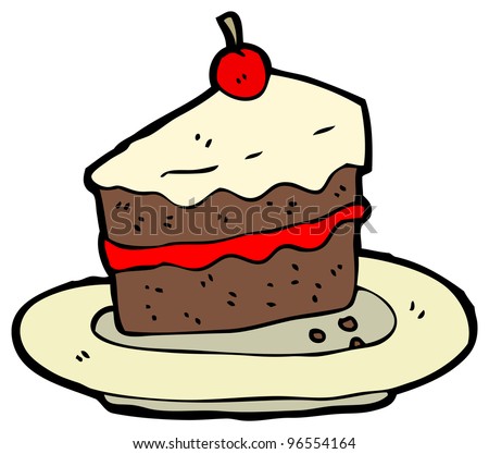 Cartoon Slice Of Cake Stock Photo 96554164 : Shutterstock