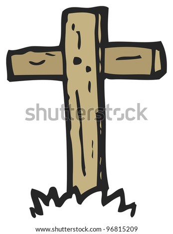 Wooden Cross Cartoon Stock Photo 96815209 : Shutterstock