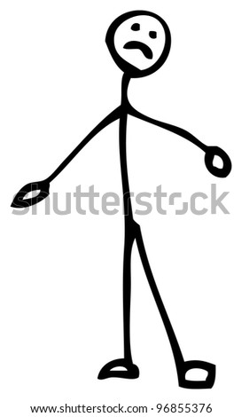 Sad Cartoon Stick Person Stock Photo 96855376 : Shutterstock