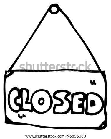 Closed Shop Sign Cartoon Stock Photo 96856060 : Shutterstock