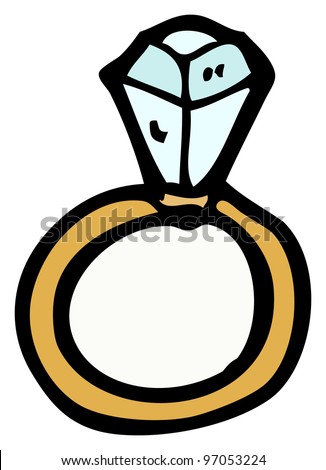 Diamond Ring Cartoon Stock Photo 97053224 : Shutterstock