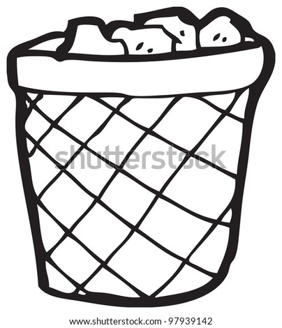 Waste Paper Basket Cartoon Stock Photo 97939142 : Shutterstock