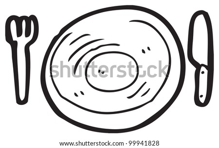 Dinner Plate Cartoon Stock Photo 99941828 : Shutterstock