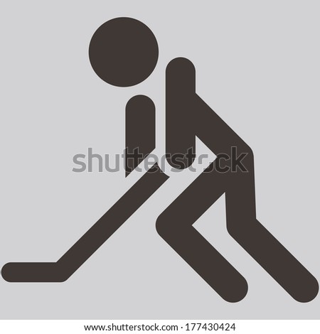 Winter sport icon - Hockey icon