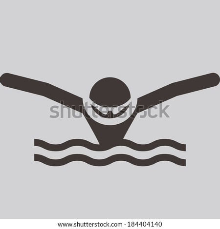 Summer sports icons -  swimming icon