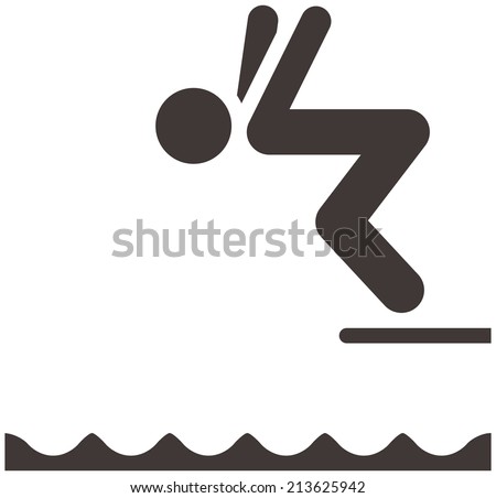 Summer sports icons - diving icon