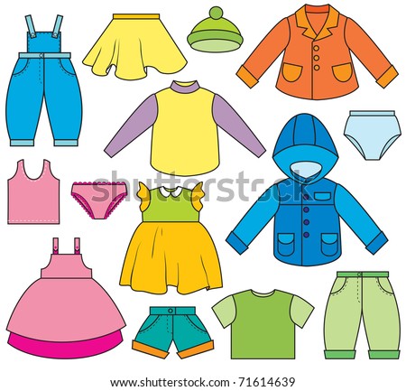 A Set Of Different Types Of Clothing Stock Photo 71614639 : Shutterstock