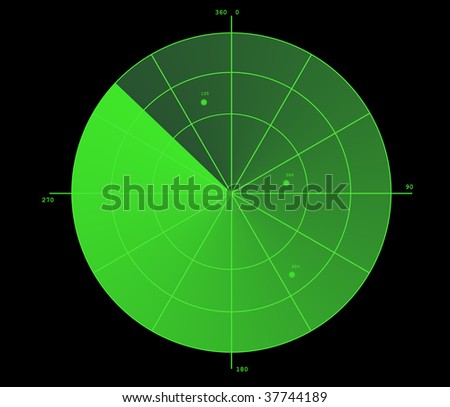 Green radar display