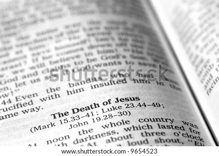 death of jesus scripture from the bible