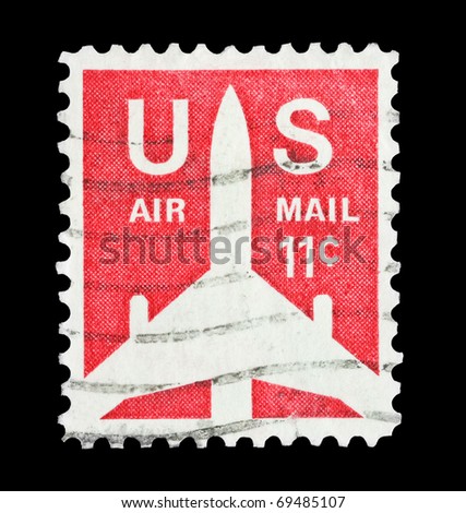 United States Of America - Circa 1971: Mail Stamp Printed In Usa ...