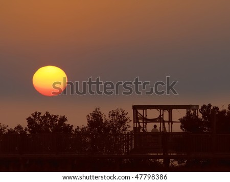 Sunset at South Padre Island\'s  Boardwalk