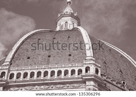 Close-up of Duomo Cathedral Dome, Florence, Italy
