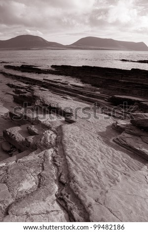 Hoy Island in the Orkney Islands viewed from Stromness, Scotland