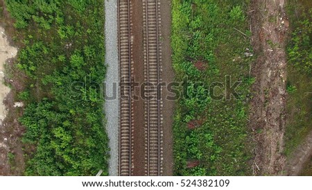 Similar – Image, Stock Photo #Railroad tracks from above