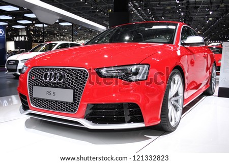 MOSCOW-SEPTEMBER 1: Audi RS5 coupe at the international exhibition of  the automobile industry Moscow international automobile salon MIAS on September 1, 2012 in Moscow