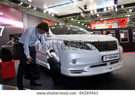 MOSCOW - AUGUST 25: Lexus RX350 JAOS at the international exhibition of  the auto and components industry, Interauto on August 25, 2011 in Moscow