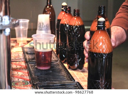 MOSCOW-APRIL 27: at the international exhibition of market production beer, and low alcohol drinks Brewer on April 27, 2011 in Moscow