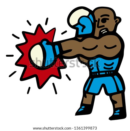 boxer throwing a punch Zdjęcia stock © 