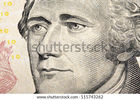 president hamilton on the ten dollar bill