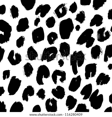 seamless black and white leopard pattern