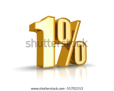 Gold One Percent, Isolated On White Background. 1% Stock Photo 55702153 ...