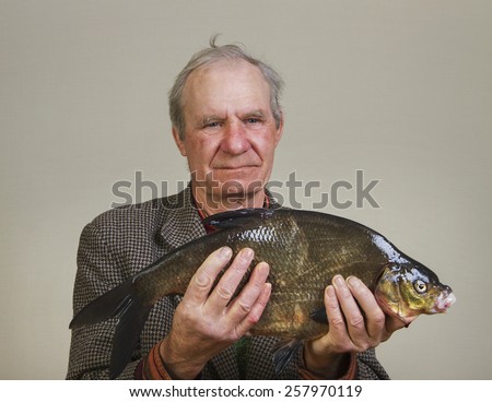 Happy man with big fish.