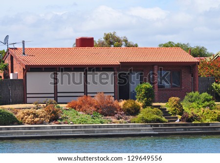 Australian family house on the lake