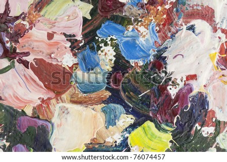 Abstract handmade background texture- canvas and oil paints