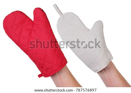 Similar – Image, Stock Photo Hands with red gloves working