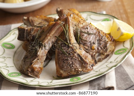 Rosemary and garlic lamb cutlets