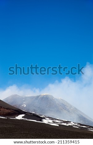 Mount Etna in late spring.