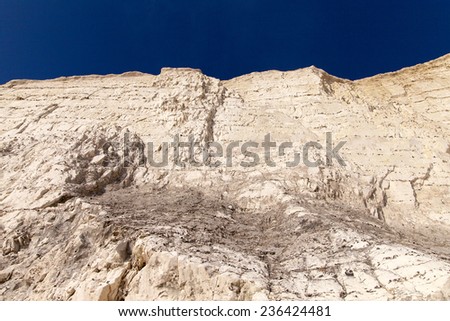 Structure of Seven sisters chalkcliffs on England south coast.