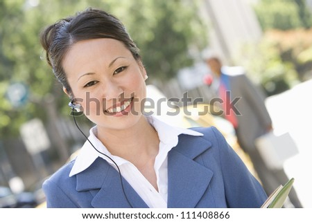 Beautiful happy business woman