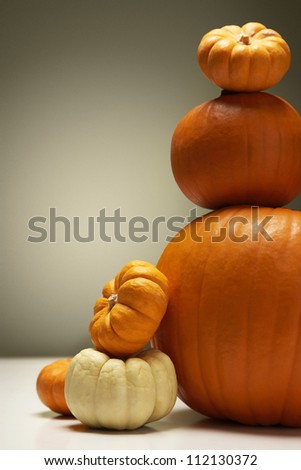 Variety of pumpkins