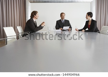 Business people having a discussion in conference room