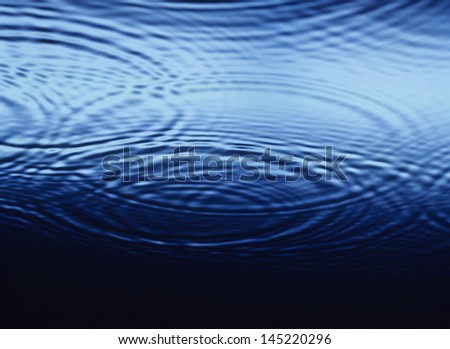 Ripples overlapping on Water close-up