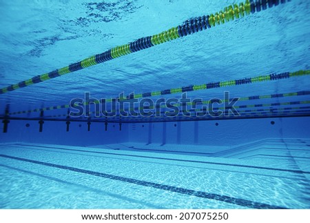 Empty swimming pool with lane markers Stock fotó © 