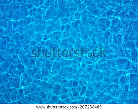 Blue water in swimming pool view from above (full frame)