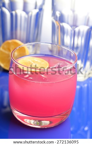 Pink drink - studio shot