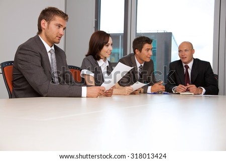 business team meeting in office