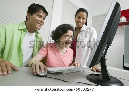 Family at Computer