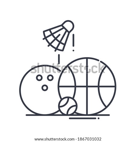 Sporting goods icon, linear isolated illustration, thin line vector, web design sign, outline concept symbol with editable stroke on white background.