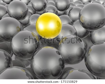 Yellow and black spheres as abstract background.