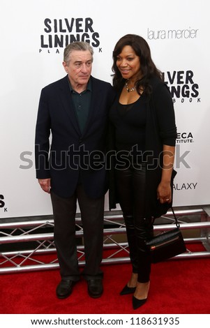 NEW YORK-NOV 12: Actor Robert DeNiro and Grace Hightower attend the premiere of \