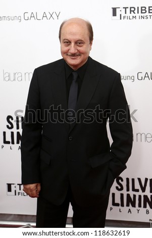 NEW YORK-NOV 12: Actor Anupam Kher attends the premiere of \