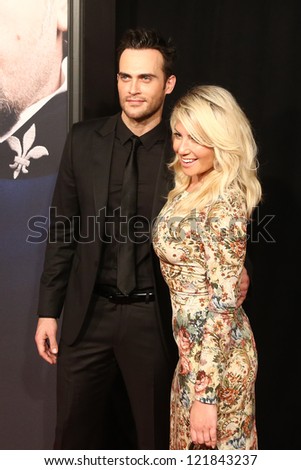 NEW YORK-DEC 10: Cheyenne Jackson and Ari Graynor attend the premiere of \