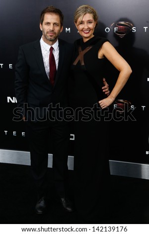 NEW YORK-JUNE 10: Director Zack Snyder and wife Deborah attend the world premiere of \
