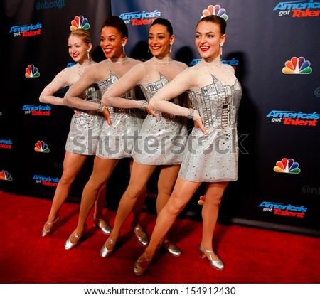 NEW YORK-SEP 18: The Rockettes at the post-show red carpet of \