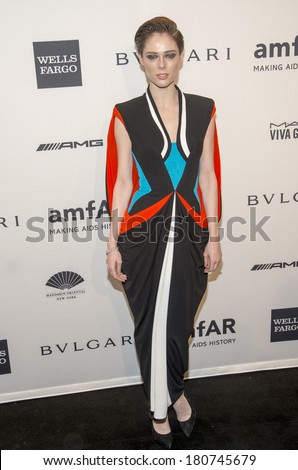 NEW YORK-FEB 5: Model Coco Rocha attends the 2014 amfAR New York Gala at Cipriani Wall Street on February 5, 2014 in New York City.